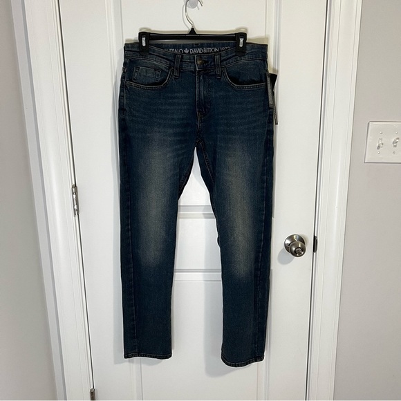 BUFFALO DAVID BITTON ASH-X SLIM STRETCH MEN'S BLUE DENIM JEANS - 32x30 - NWT - Picture 1 of 3